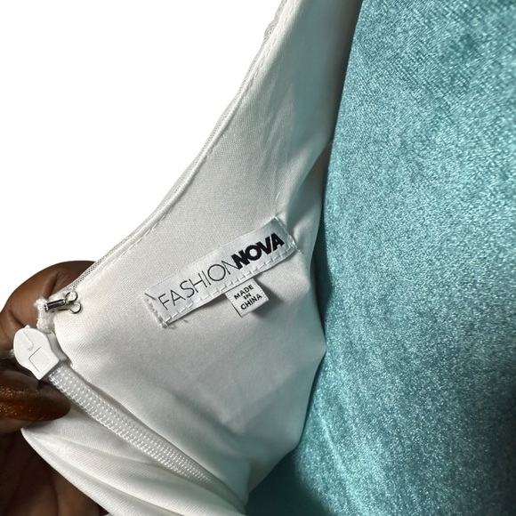 Fashion Nova White Ruched Mesh Bodycon Dress NWOT XL - Picture 10 of 11